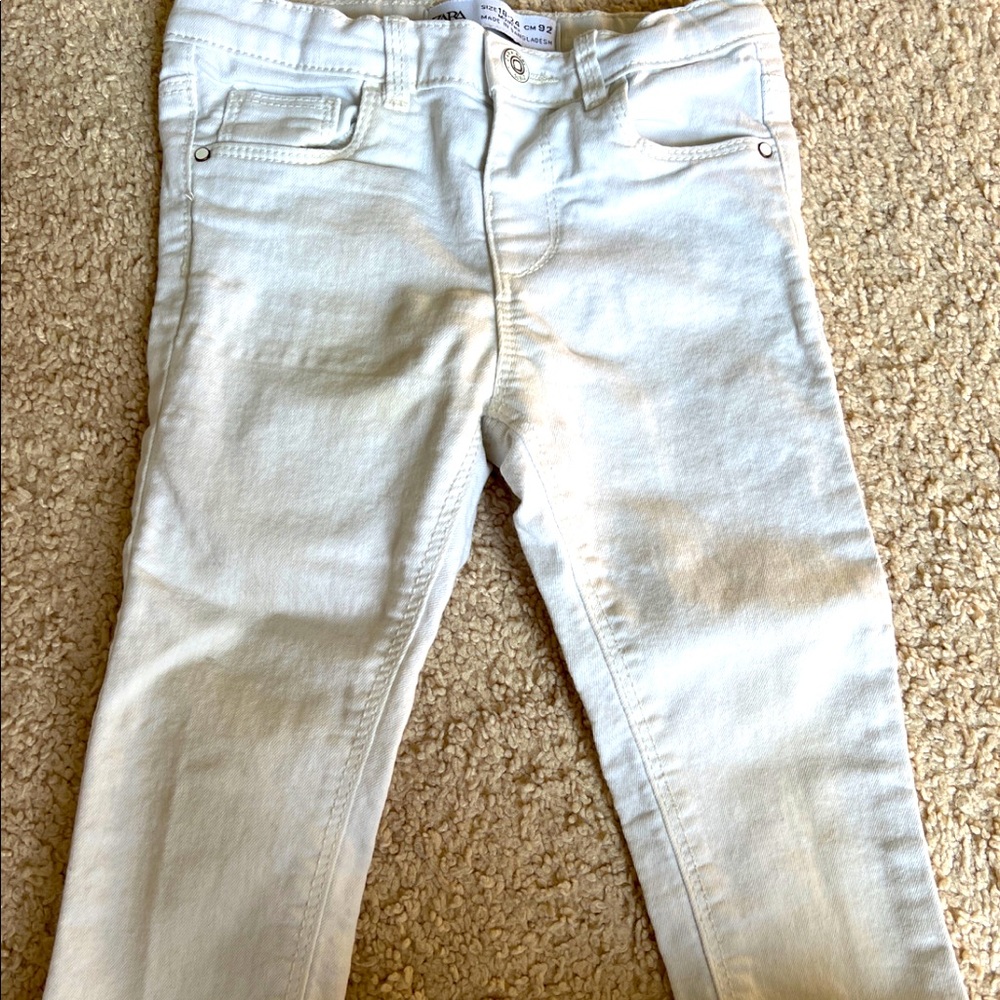 Zara White Denim Jeans